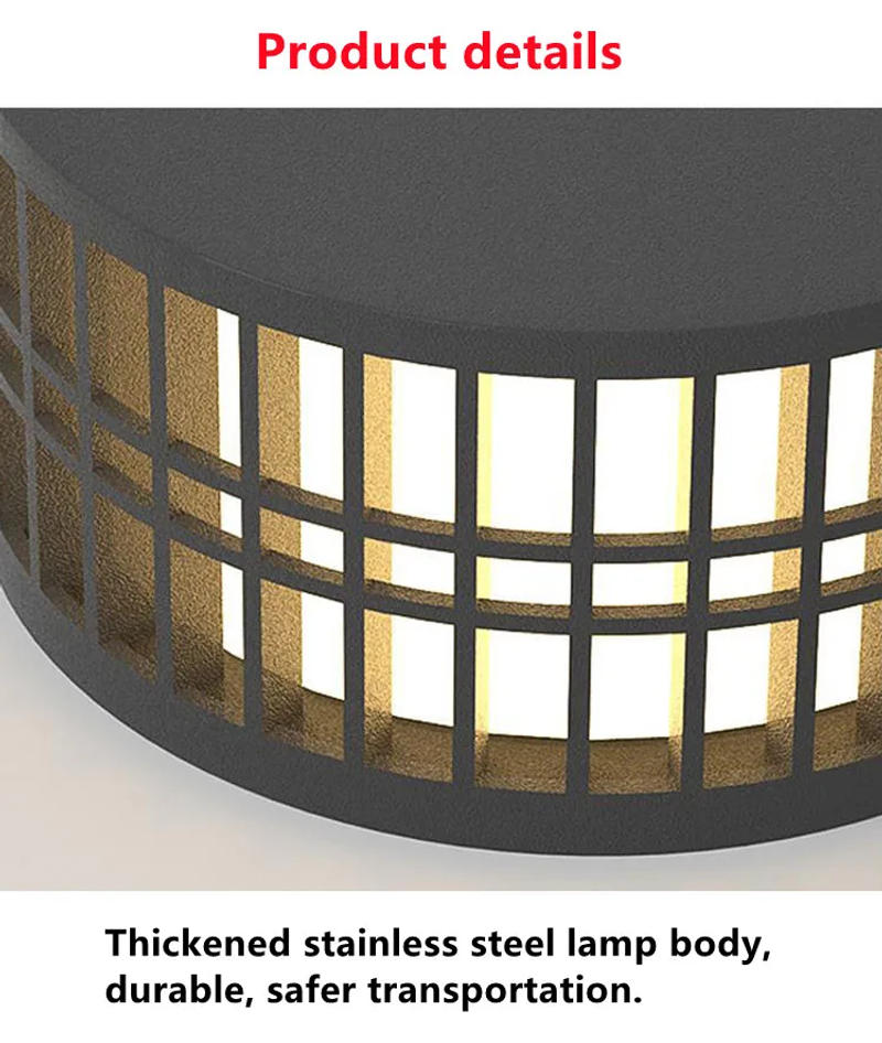 Description Picture 4 of itemWaterproof IP65 LED Lawn Lamp Minimalist Modern Steet Pillar Chapiter Light For Outdoor Garden Path Fence Villa Porch Lighting