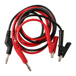 2pcs 4mm Banana Plug To Crocodile Alligator-Clip Test Leads Cable Wire For DC Power Supply Multimeter DIY Test Wires Cable