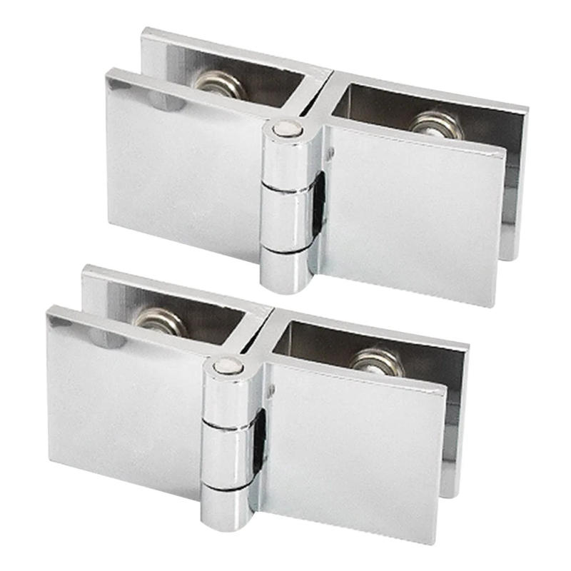 Description Picture 4 of item90 180 Degree Zinc Alloy Practical Easy Install Bathroom Door Hinge Cupboard Durable Glass Clamp Cabinet Bilateral Clip Home