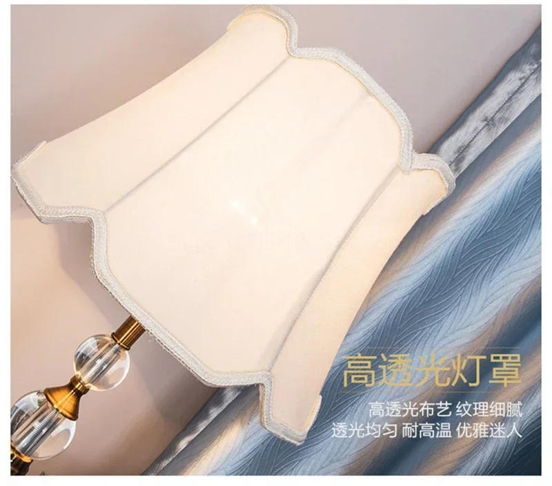 Description Picture 6 of itemPostmodern Led Crystal Floor Lamp Living Room Decoration Bedroom Bedside Floor Lights American Minimalist Crystal Standing Lamp