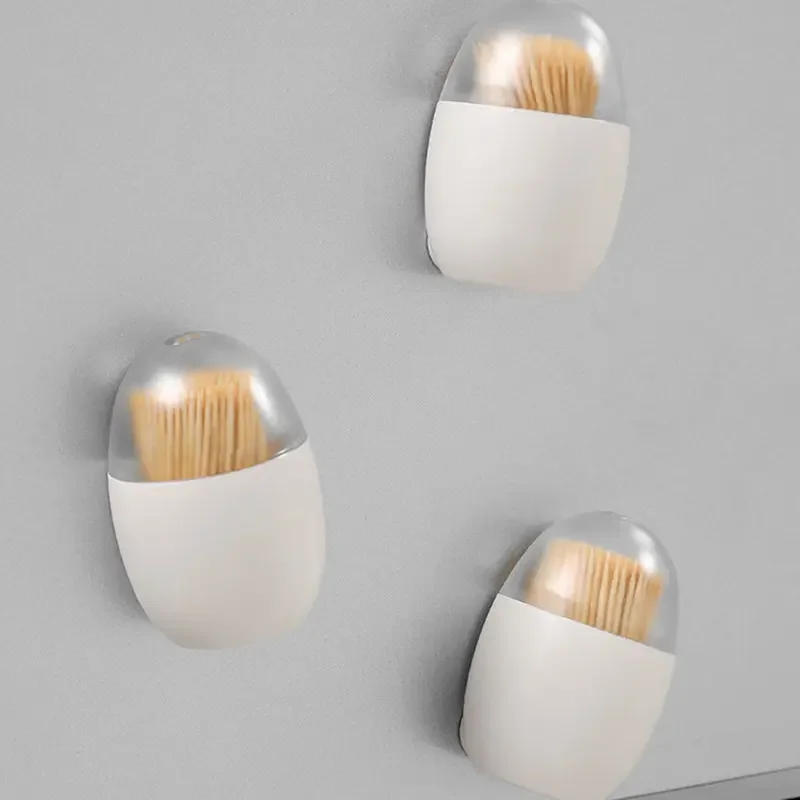 Description Picture 3 of itemEgg Magnet Toothpick Box Kitchen Restaurant Toothpick Storage Container Nordic Portable Toothpick Jar Refrigerator Sticker Decor