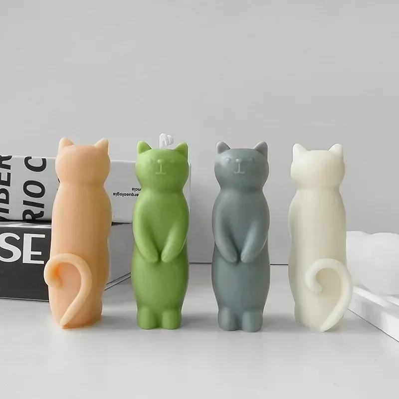 Description Picture 3 of itemCartoon Kitten Silicone Mold Handmade Aromatherapy Candle Plaster Ornament Mould DIY Cute Cat Crafts Making Molds