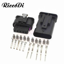 1-20Sets 5 Pin 1-1718806-1 4F0 973 705 Female Male Automotive Electric Connector Waterproof Air Flow Meter Sensor Plug For VW