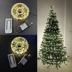 30M 50M 500LED 220V LED String Lights Green Copper Wire Garland Waterproof Fairy Lights for Christmas Wedding Party Decoration