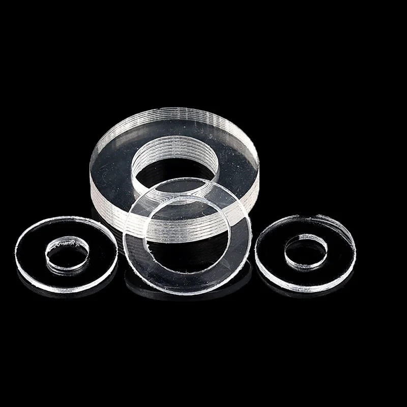 Description Picture 3 of itemM1.2 M1.4 M1.7 M1.8 M2 M2.5 M3 M4 M5 M6~ M12 Soft/ Hard Plastic PVC Transparent Insulating Plain Gasket Ring Spacer Flat Washer