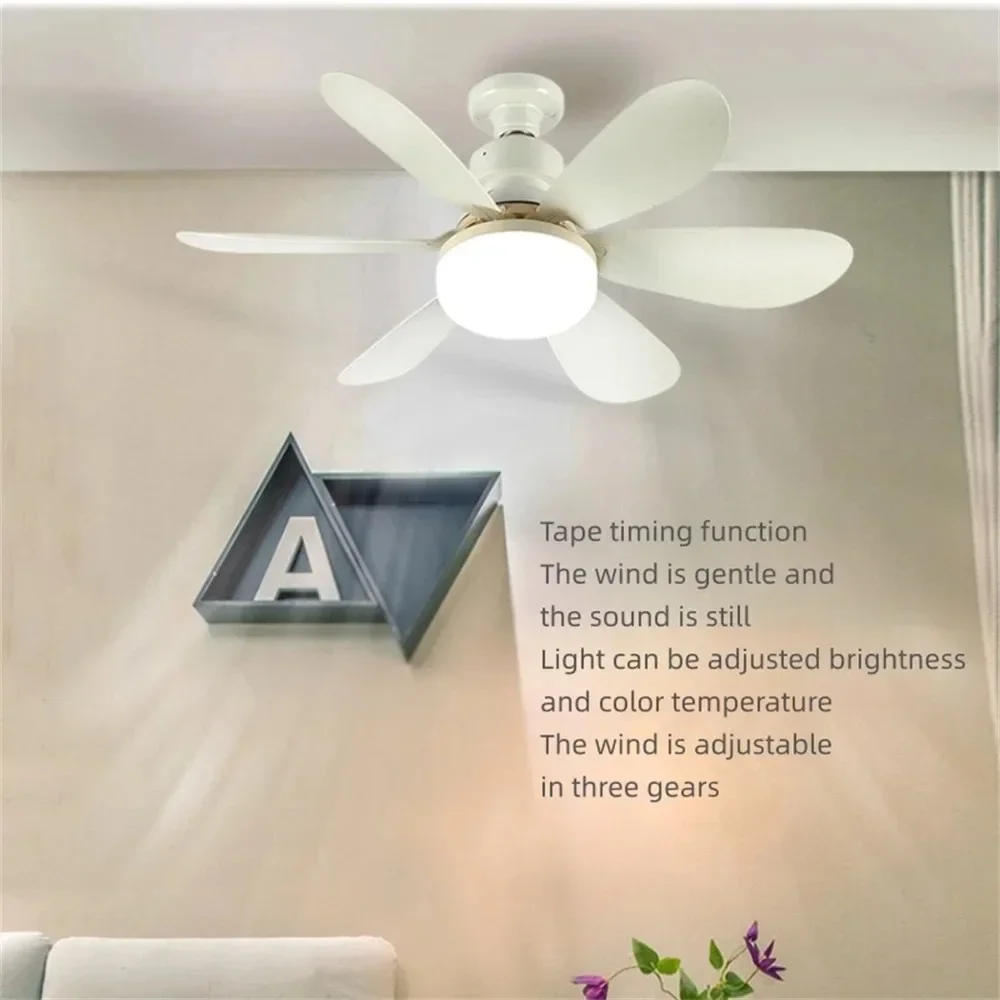 Description Picture 6 of itemModern Wind 6 ABS Blades 16 Inches LED Fan Light Bedroom Living Room Decoration Ceiling Flower Fan Light 30W/40W