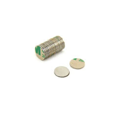 10x1mm Super Strong Neodymium Disc Magnets, Rare Earth Magnets with Double-Sided Adhesive for Fridge, Craft, and Office Magnets