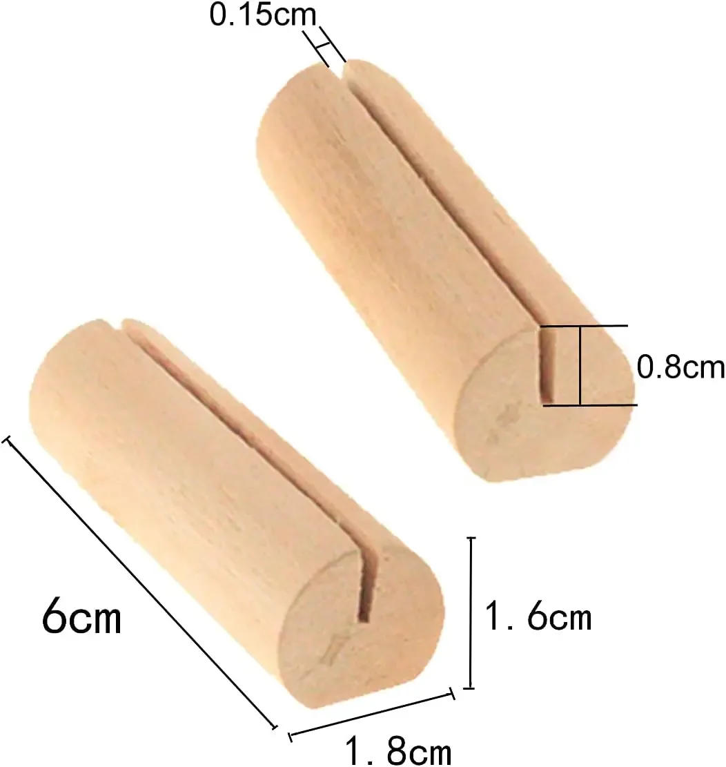 Description Picture 6 of item20/40/100PCS Wood Place Card Holders Wooden Table Number Stands Wedding  Sign  Rustic Message  Name s Display Stand