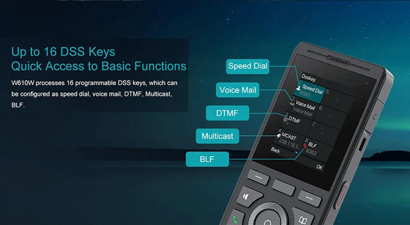 Description Picture 6 of itemLINKVIL Wireless WiFi SIP VoIP Protocol Audio Handheld Phone for Office Home Hotels Portable with Belt Clip US Plug SIP Phone