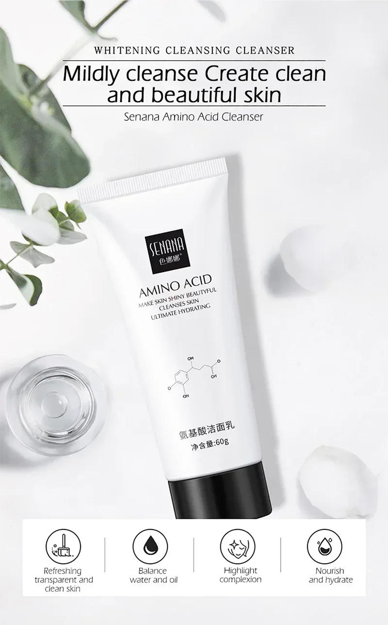 Description Picture 5 of itemNicotinamide Amino Acid Face Cleanser Facial Scrub Cleansing Acne Oil Control Blackhead Remover Shrink Pores Skin Care