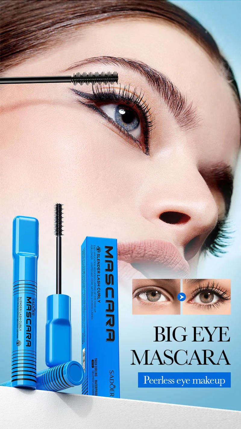 Description Picture 4 of item5D Waterproof Mascara Lengthening Eyelashes Women's Make-up Waterproof Mascara Black Silk Fibre Mascara Korean Cosmetics New