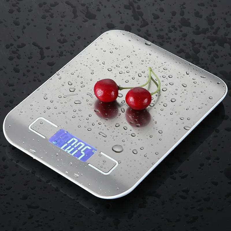 Description Picture 5 of item5/10KG LCD Display Digital Kitchen Electronic Scale Stainless Steel Panel USB Charg Precise Small Platform Scale Portable