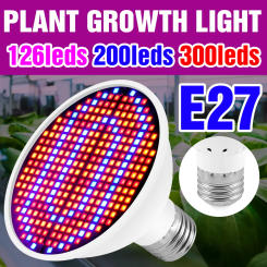 KEBINCPLED Led Grow Light E27 Full Spectrum Phyto Lamp Plant Bulb Growth Light Hydroponics 200 300Leds Greenhouse Lamp Grow Tent