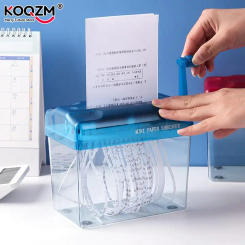 Mini Manual Paper Shredder A6 Office Document Destroyer Receipts Tickets Thick Cardstock Cutting Machine 18x15x10.5cm