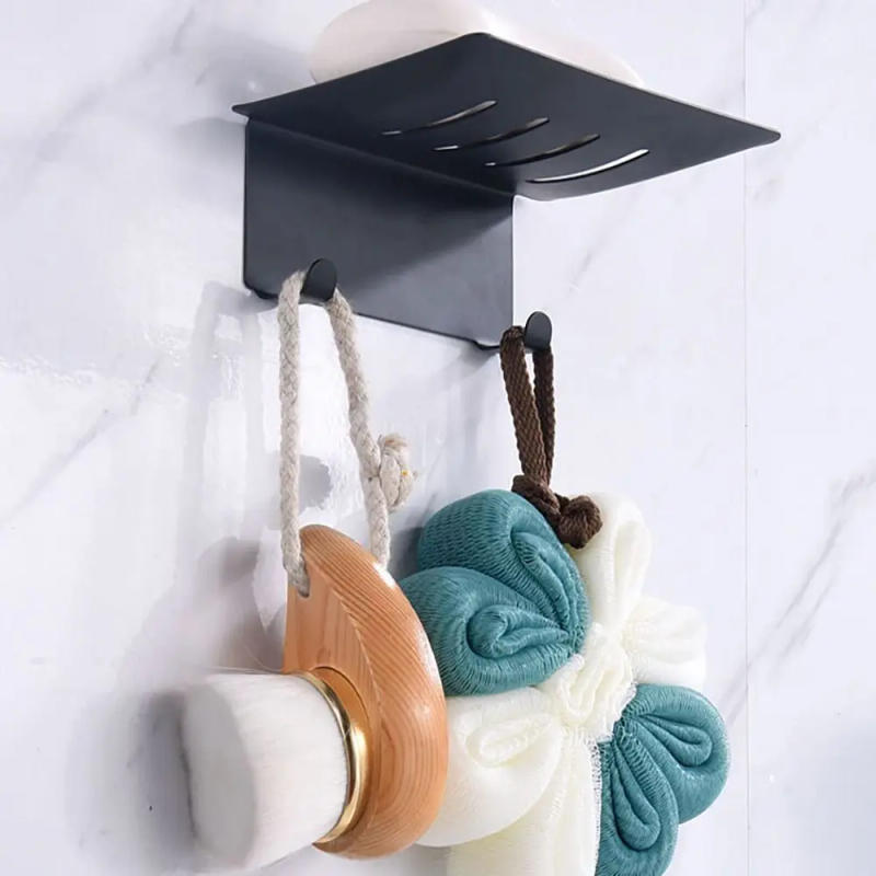 Description Picture 6 of itemStainless Steel Toilet Drain Soap Box 11.8*8.3*4.3 CM Silver/Black Punch-free Soap Holder Bathroom Soap Holder Hotel