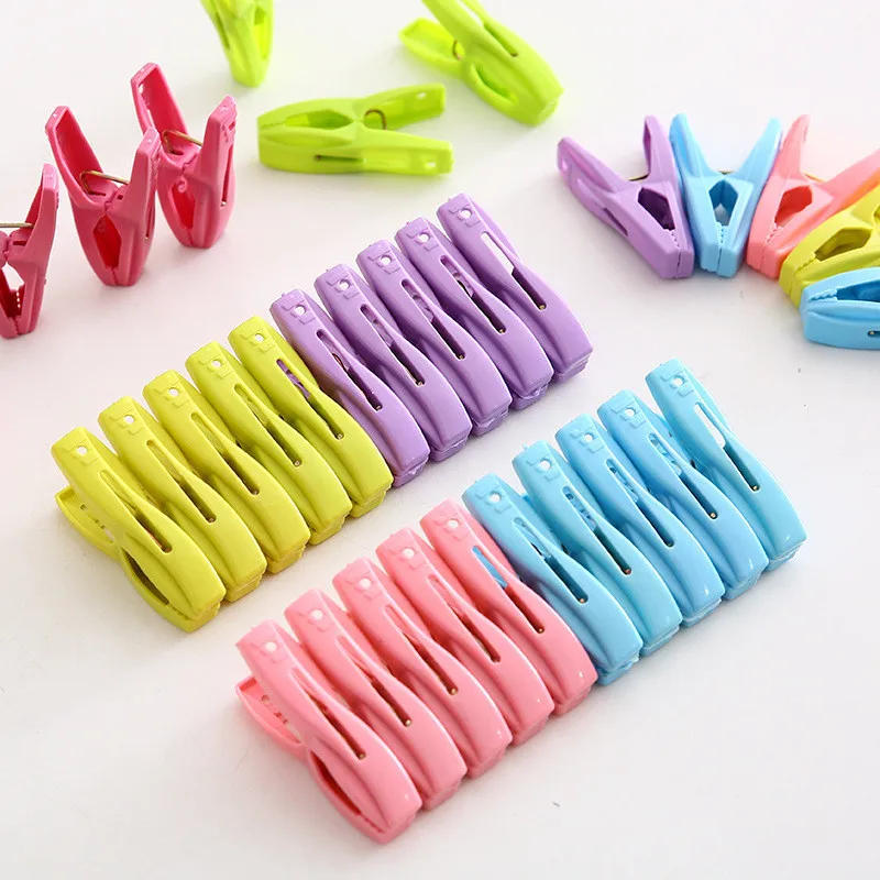 Description Picture 6 of item20pcs Plastic Laundry Clothes Pins Hanging Pegs Clips Household Food Clip Clothespins Socks Underwear Drying Rack Holder
