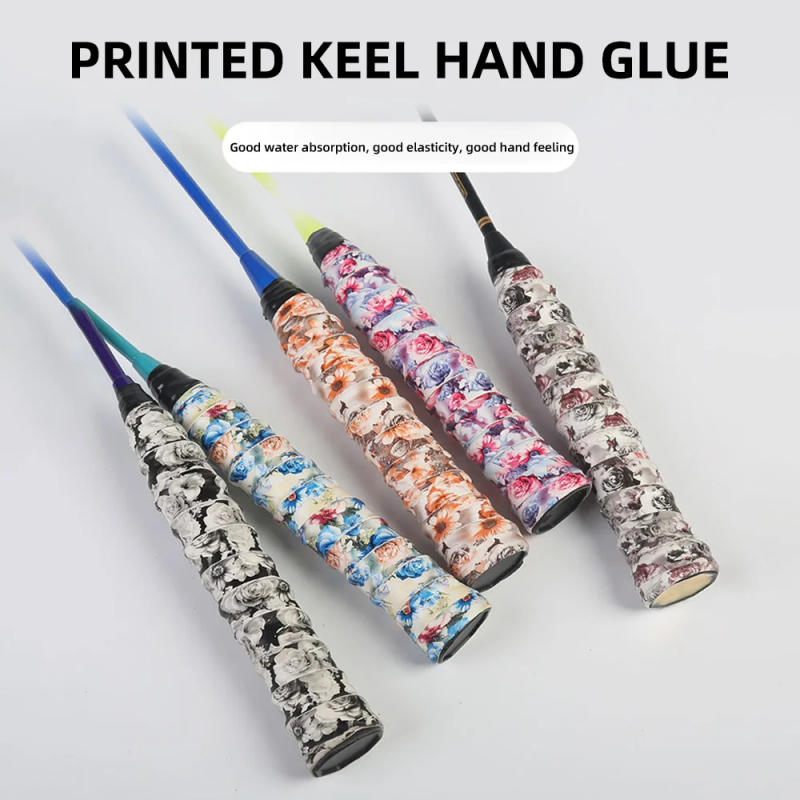 Description Picture 3 of item2023 Sweat Racket Anti-slip Tape Handle Grip Tennis Badminton Camouflage Wrapping Skidproof Sweat Band Badminton Accessories