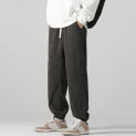 Spring Autumn Tied Feet Solid Color Men Pants Sports Baggy Loose Straight Leg Man Trousers Y2k Clothes Pantalones Work