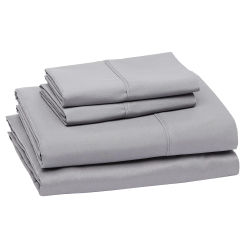 Battilo Double Bed Sheet Set 4Pieces Bedding Set with Pillowscases Luxury Soft Flat & Fitted Sheet For Full/Queen/King Size Bed