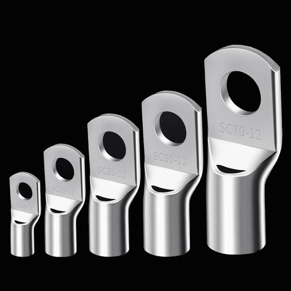 Description Picture 2 of item1/10PCS SC Terminal Lug Wire Connector Terminals Electric Cable Connector Ring Crimp Terminals Copper Tin-plated SC1.5-185 mm2