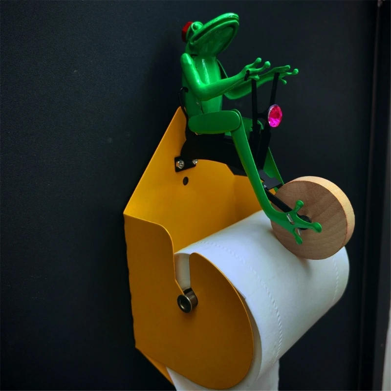 Description Picture 3 of itemFrogs Toilet Roll Holder Creative Kitchen Paper Storage Wall Storage Tissue Rack