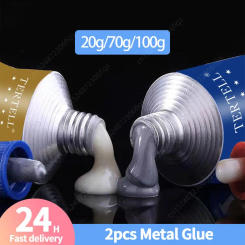 2Pcs Industrial Repair Adhesive Extrusion Metal Epoxy Glue Liquid Weld Aging Resistance Multi-function for Automotive Marine