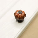 Retro Door Pull Handle Round Furniture Handle Ceramic Pumpkin Handle Hardware Single Hole European Simple Handle