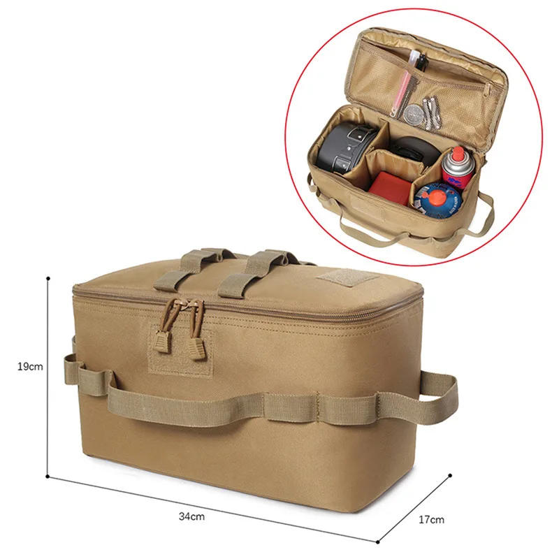 Description Picture 5 of itemRange Bag Molle System 600D Waterproof Gun Shooting Pistol Case Pack Khaki Hunting Accessories Tools Sling Bag Camping