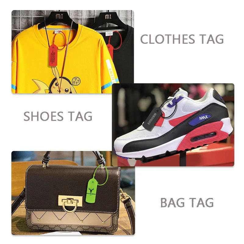 Description Picture 6 of item100Pcs Custom Clothing Hang Tag with Personalized Brand Logo Disposable Garment Security Label Shoes Gift Tag 200mm 7.8 "
