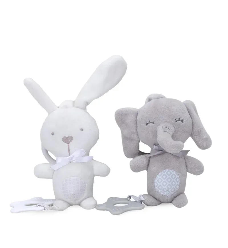 Description Picture 5 of itemInfant Toddler Rattles Toys for Baby Stroller Crib Soft Bear Bunny Style Pram Hanging Toys Plush Appease Doll Bed Accessories