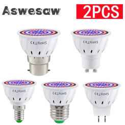 Phyto Led E27 Hydroponic Growth Light B22 Led Grow Bulb MR16 Full Spectrum 220V UV Lamp Plant E14 Flower Seedling Fitolamp GU10