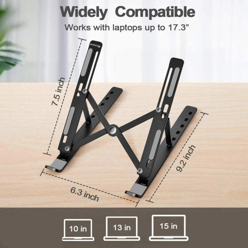 Description Picture 4 of itemPortable Adjustable Laptop Stand Support Base Suitable for Computer Laptop Stand Cooling Pad Riser Desk Folding Computer Desk