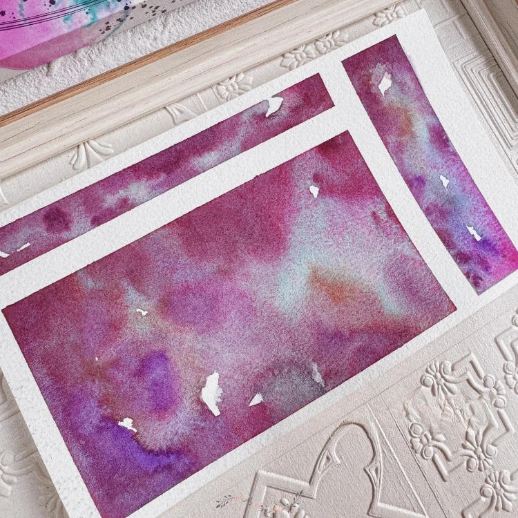 Description Picture 2 of item5 colors/sets of layered color solid watercolor pigments  Art college students outdoor sketch portable painting pigments sets