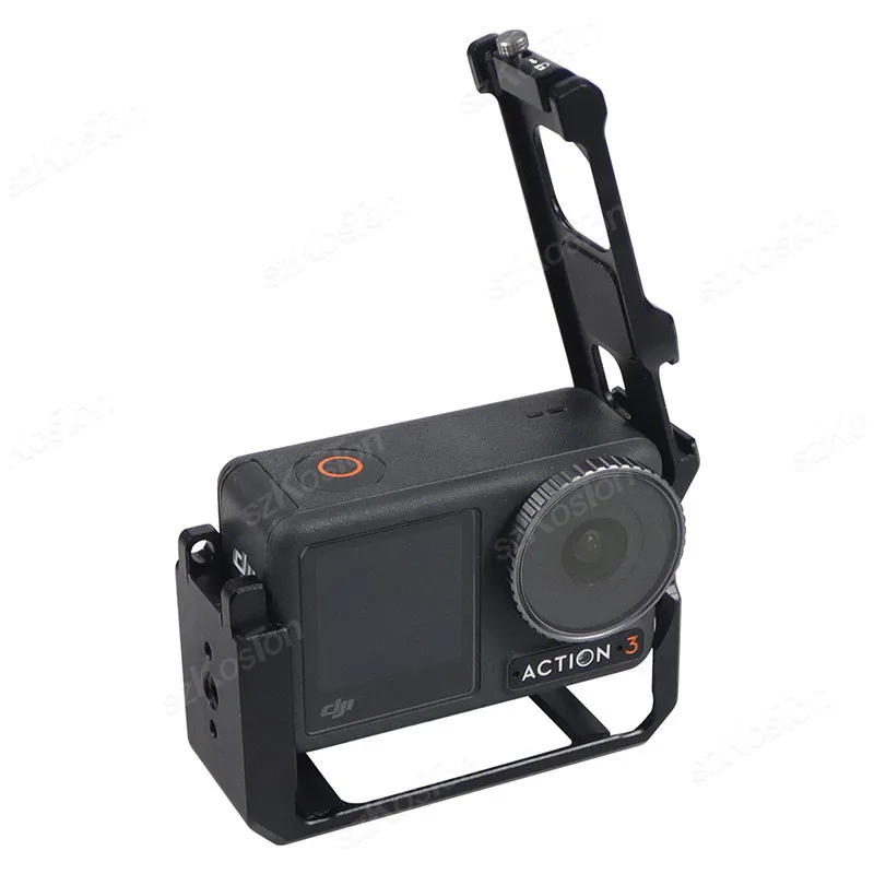 Description Picture 2 of itemAluminum Metal Sport Camera Rabbit Cage with Cold Shoe 1/4inch Hole Full Protective Frame Case For DJI Osmo Action 5 Pro 4 3