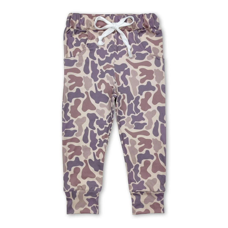 Description Picture 3 of itemBaby Boys Grey Khaki Camouflage Pants with Pockets - Hunting Themed Bottoms Clothing for Babies