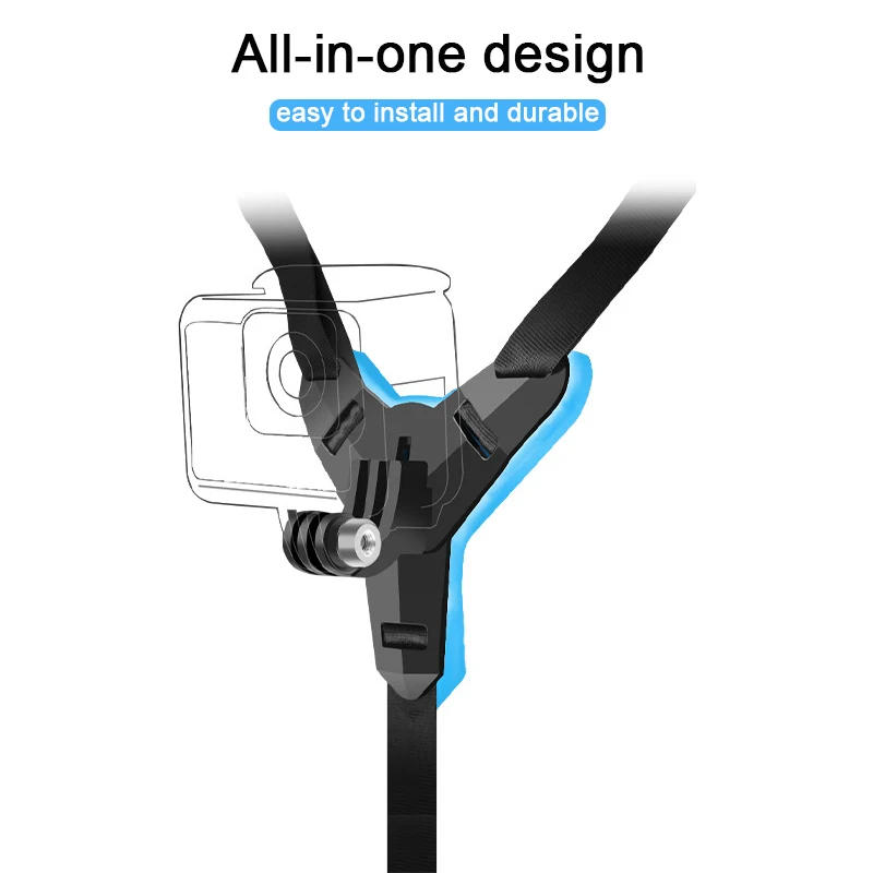 Description Picture 4 of itemMotorcycle Helmet Front Chin Stand Camera Holder for GoPro Hero DJI Osmo Action Insta360 Action Camera Accessorie Helmet Strap