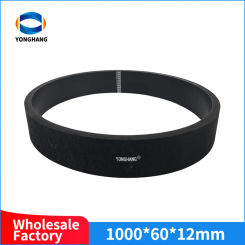 2PCS 1000*60*12mm 700*60*12mm Power Fiber Optical Cable Puller Belts Black Rubber Transmission Haul Off Flat Belts