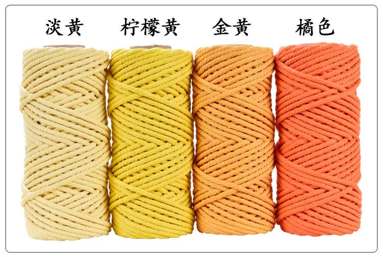Description Picture 6 of itemMacrame Cotton Cord 5mmx50m Boho Macrame Rope 3 Twisted for Wall Hanging Hangers Crafts Gift Wrapping Wedding Decor