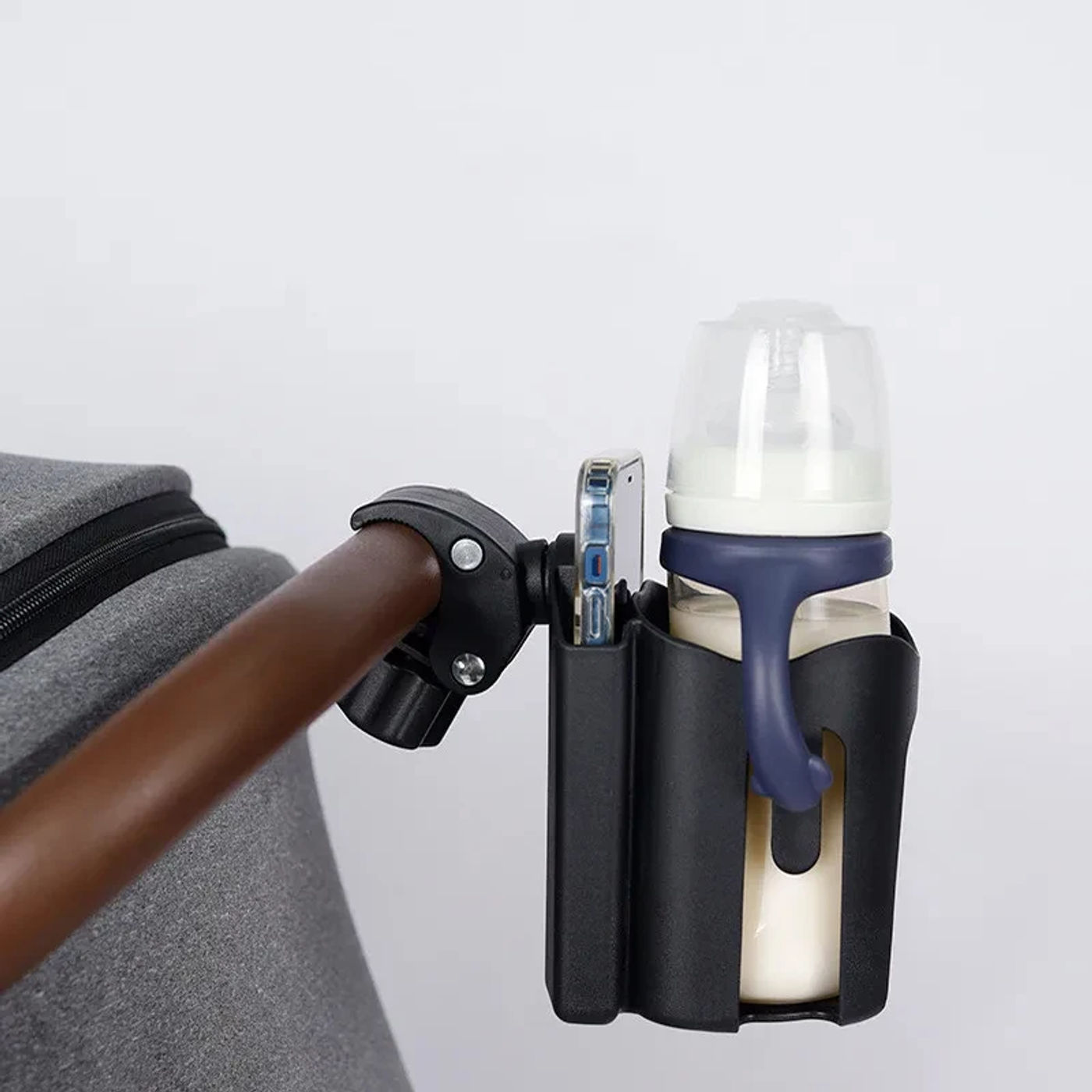 Description Picture 3 of itemBaby Stroller Water Cup Holder With Mobile Phone Holderbottle Holderelectric Carbicycle Universal Water Bottle Holder