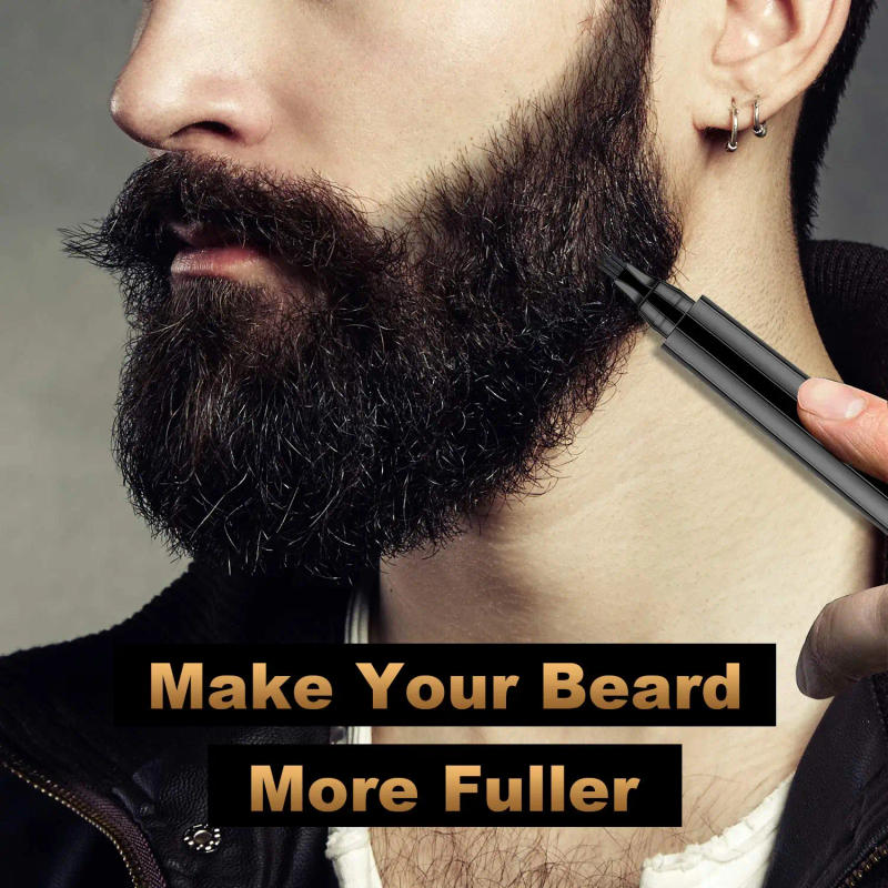 Description Picture 4 of itemHot Sale Beard Filling Pen Kit Beard Enhancer Brush Beard Coloring Shaping Tools Waterproof Black Brown Hair Pencil Man Cosmetic