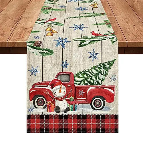 Description Picture 2 of itemFall Linen Table Runner Thanksgiving Tabletop Home Kitchen Orange Plant Decor Table Runner Pumpkin Sunflower Dining Room Decor