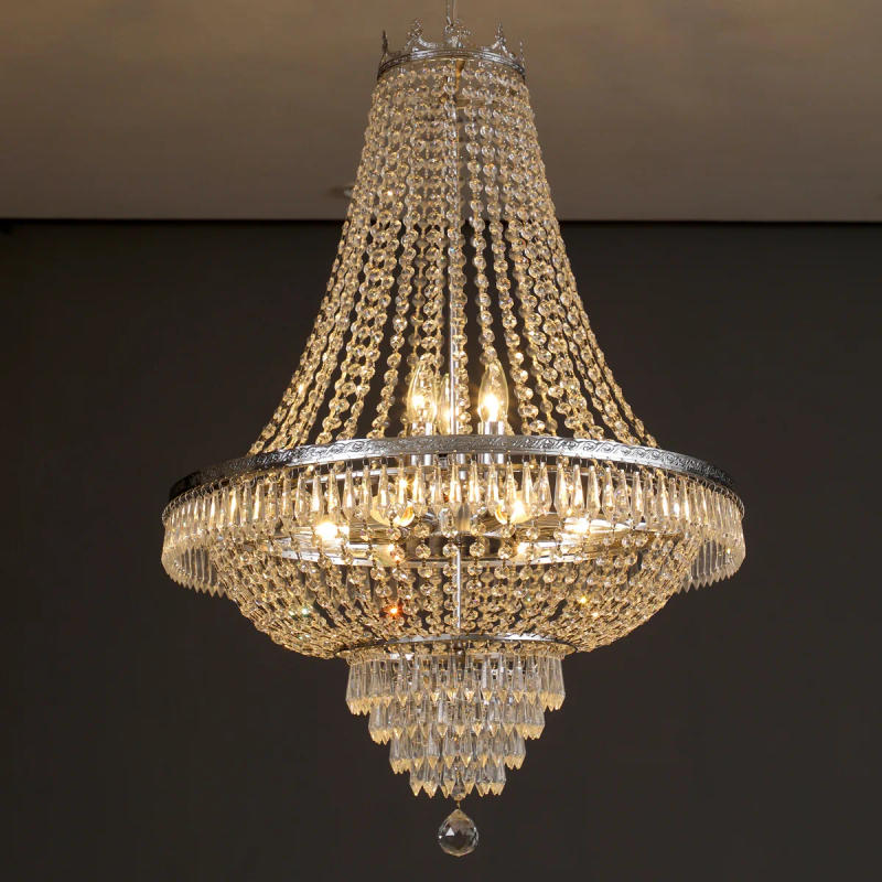 Description Picture 5 of itemLED Pendant Light Luxury For Living Room Crystal Chandelier Hotel Lobby Villa High Ceiling Staircase European-Style Chandelier