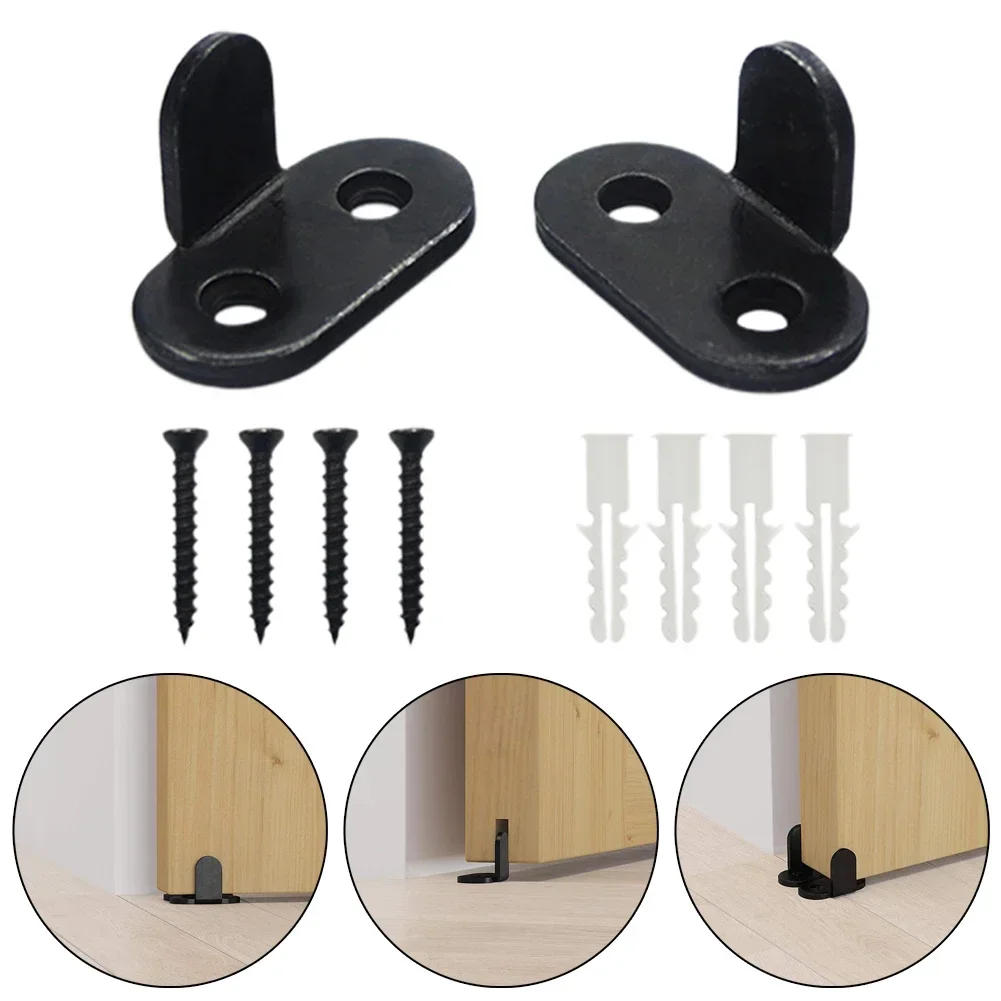 Description Picture 5 of item2pcs Heavy Duty Sliding Barn Door Floor Guide Adjustable Roller Swing Stopper For Bottom Of Sliding Door Hardware Accessories