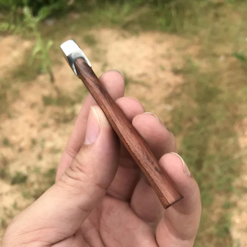 Description Picture 4 of itemDropship 1PCS Stainless Steel Sharp Blade Mini Axe Wooden Handle Fixed Blade Knife Outdoor Camping Survival Tool