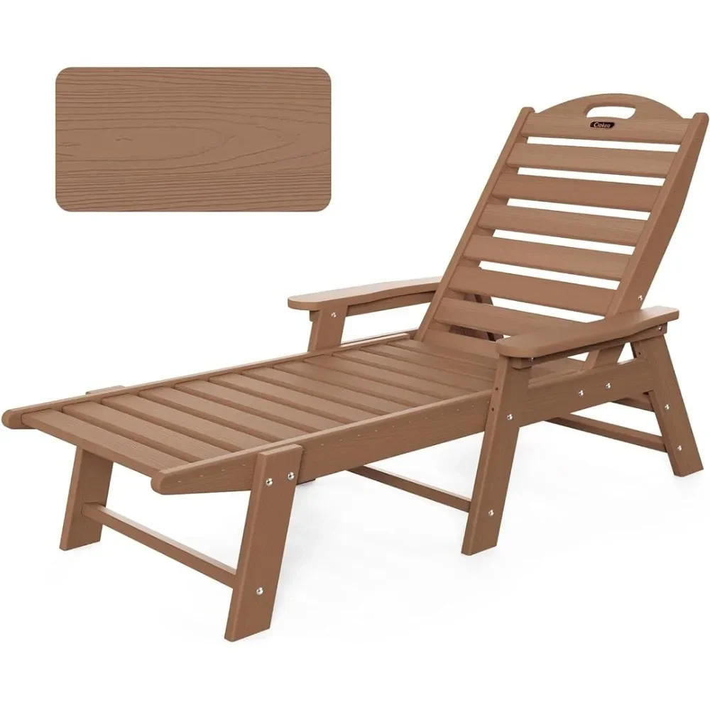 Description Picture 2 of itemChaise Lounge Chair, with Wood Texture, Adjustable 5-Position Chaises Lounges Outdoor, Chaise Lounge Chair Outdoor