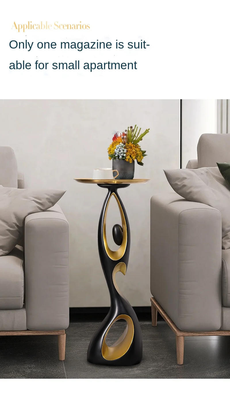 Description Picture 6 of itemCreative Home Decor Art Abstract Sofa Side Table Light Luxury Living Room Porch Decoration Corner Table Designer Furniture