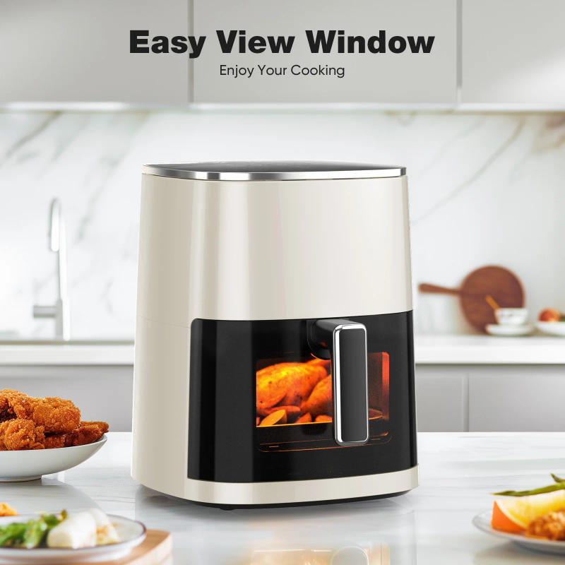 Description Picture 6 of itemAir Fryer 6 Quart Capacity with Window Square Air Fryer 12-in-1 Air Fry, Roast, Reheat, Dehydrate, Bake, Steam with 400F, Beige