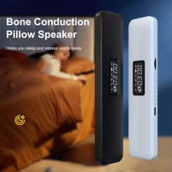 Pillow Speaker Stable and Clear Sound Stereo Bass Wireless Bluetooth Sleep Aid Bone Conduction with Digital Display for Home