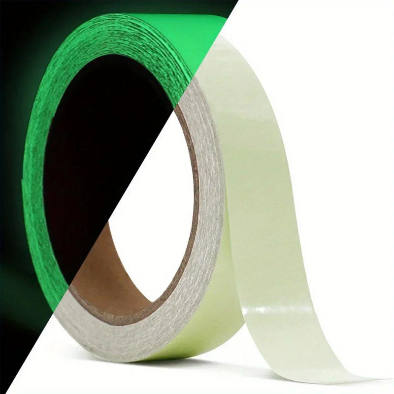 Description Picture 4 of item1 Roll 1*3M Luminous Tape Stair Fire Warning Stickers Stage Green Fluorescent Anti-collision Warning Sticker Luminescent Tape