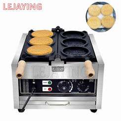 Commerical New Design 3pcs Gold Coin Waffle Machine Non-Stick Snack Making Machine Round Shape Waffle Maker For Snack Equipment